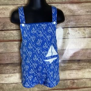 Baby Boy Romper Vintage Carters Blue Sailboat Print Size 18 months